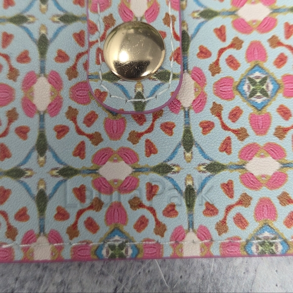 Laura Park Gasparilla Keychain Wristlet Card Bracelet Wallet Light Blue Pink - Picture 2 of 4